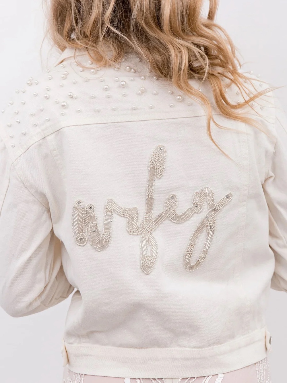 Pearl Wifey White/Ivory Denim Jacket - White